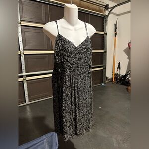 Xhilaration Black and White Spotted Mini Dress